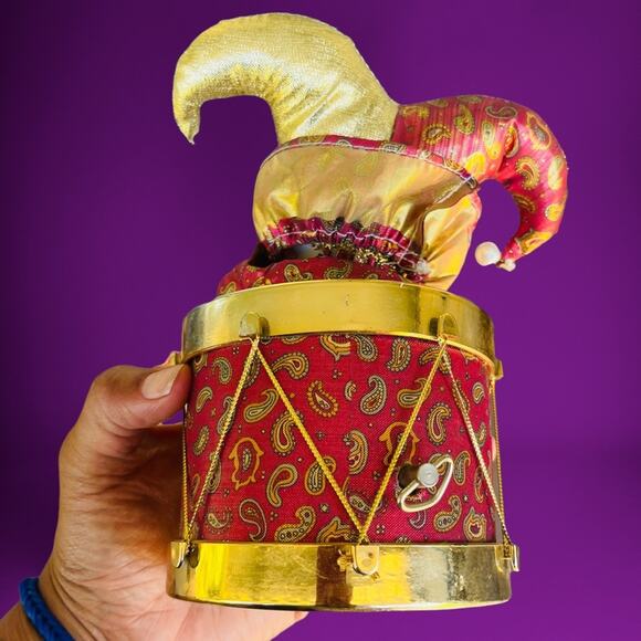 3 Piece Set Collector Edition Porcelain Collectible Jester in Musical Drum Clown - Picture 14 of 16